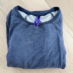 Seraphine Maternity Nursing Pumping Blue Long Sleeve Shirt, Medium